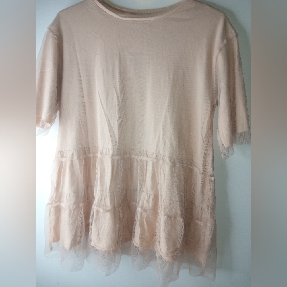 Sheer Ruffled Blouse Large - Picture 3 of 3